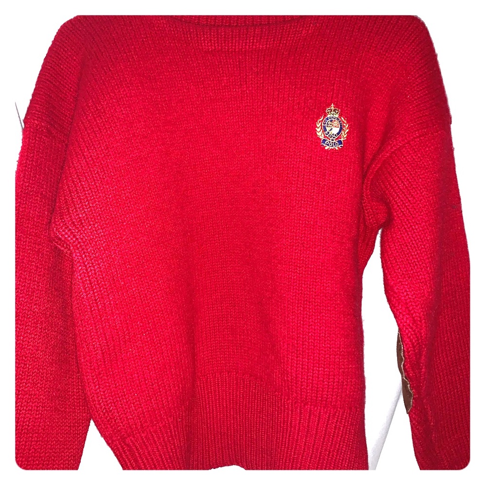 Polo Women’s Red Wool Sweater Size Med